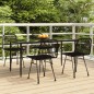 vidaXL Juego de comedor de jardín 5 piezas ratán sintético negro