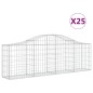 vidaXL Cestas de gaviones 25 uds forma de arco hierro 200x30x60/80 cm vidaXL Cestas de gaviones 25 uds forma de arco hierro 200x30x60/80 cm