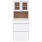 vidaXL Aparador alto ALTA madera maciza de pino blanco 77x35x188 cm vidaXL Aparador alto ALTA madera maciza de pino blanco 77x35x188 cm