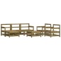 vidaXL Juego de muebles jardín 7 pzas y cojines madera pino impregnada vidaXL Juego de muebles jardín 7 pzas y cojines madera pino impregnada