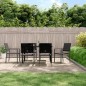 vidaXL Juego de comedor para jardín 7 piezas ratán sintético y acero vidaXL Juego de comedor para jardín 7 piezas ratán sintético y acero