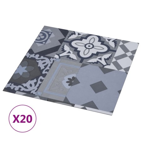 vidaXL Tarimas autoadhesivas 20 uds PVC 1,86 m² estampado coloreado