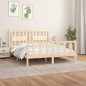 vidaXL Estructura de cama con cabecero madera maciza pino 160x200 cm vidaXL Estructura de cama con cabecero madera maciza pino 160x200 cm