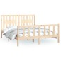 vidaXL Estructura de cama con cabecero madera maciza pino 160x200 cm vidaXL Estructura de cama con cabecero madera maciza pino 160x200 cm