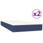 vidaXL Cama box spring con colchón tela azul 200x200 cm vidaXL Cama box spring con colchón tela azul 200x200 cm