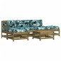 vidaXL Juego de muebles jardín 6 pzas y cojines madera pino impregnada vidaXL Juego de muebles jardín 6 pzas y cojines madera pino impregnada