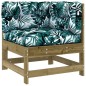 vidaXL Juego de muebles jardín 6 pzas y cojines madera pino impregnada vidaXL Juego de muebles jardín 6 pzas y cojines madera pino impregnada