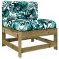 vidaXL Juego de muebles jardín 6 pzas y cojines madera pino impregnada vidaXL Juego de muebles jardín 6 pzas y cojines madera pino impregnada