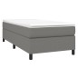 vidaXL Cama box spring con colchón tela gris oscuro 90x190 cm vidaXL Cama box spring con colchón tela gris oscuro 90x190 cm