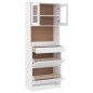 vidaXL Aparador alto ALTA madera maciza de pino blanco 77x35x188 cm vidaXL Aparador alto ALTA madera maciza de pino blanco 77x35x188 cm
