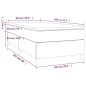 vidaXL Cama box spring con colchón terciopelo gris claro 90x190 cm vidaXL Cama box spring con colchón terciopelo gris claro 90x190 cm