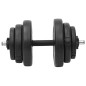 vidaXL Juego de barras y mancuernas con discos 120 kg vidaXL Juego de barras y mancuernas con discos 120 kg