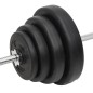 vidaXL Juego de barras y mancuernas con discos 120 kg vidaXL Juego de barras y mancuernas con discos 120 kg