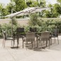 vidaXL Set comedor jardín 7 pzas y cojines ratán sintético negro gris vidaXL Set comedor jardín 7 pzas y cojines ratán sintético negro gris
