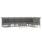 vidaXL Set de muebles de jardín 9 pzas y cojines ratán sintético gris vidaXL Set de muebles de jardín 9 pzas y cojines ratán sintético gris