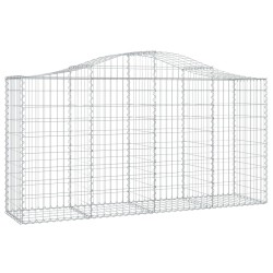vidaXL Cestas de gaviones 7 uds forma de arco hierro 200x50x100/120 cm