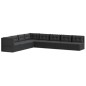 vidaXL Set de muebles de jardín 8 pzas y cojines ratán sintético negro vidaXL Set de muebles de jardín 8 pzas y cojines ratán sintético negro