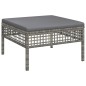 vidaXL Set de muebles de jardín 5 pzas y cojines ratán sintético gris vidaXL Set de muebles de jardín 5 pzas y cojines ratán sintético gris