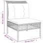 vidaXL Set de muebles de jardín 5 pzas y cojines ratán sintético gris vidaXL Set de muebles de jardín 5 pzas y cojines ratán sintético gris