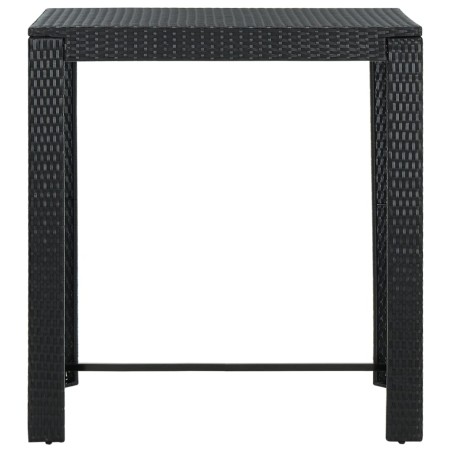 vidaXL Mesa alta para jardín ratán sintético negro 100x60,5x110,5 cm