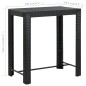 vidaXL Mesa alta para jardín ratán sintético negro 100x60,5x110,5 cm vidaXL Mesa alta para jardín ratán sintético negro 100x60,5x110,5 cm