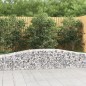 vidaXL Cestas de gaviones 2 uds forma de arco hierro 400x50x40/60 cm vidaXL Cestas de gaviones 2 uds forma de arco hierro 400x50x40/60 cm