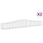 vidaXL Cestas de gaviones 2 uds forma de arco hierro 400x50x40/60 cm vidaXL Cestas de gaviones 2 uds forma de arco hierro 400x50x40/60 cm