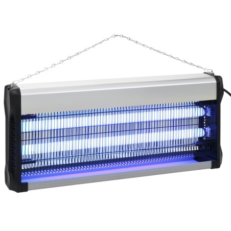 vidaXL Lámpara antimosquitos de aluminio y ABS negro 40 W