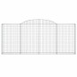 vidaXL Cestas de gaviones 12 uds forma de arco hierro 300x50x120/140cm vidaXL Cestas de gaviones 12 uds forma de arco hierro 300x50x120/140cm