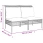 vidaXL Set de muebles de jardín 7 pzas y cojines ratán sintético gris vidaXL Set de muebles de jardín 7 pzas y cojines ratán sintético gris