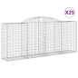 vidaXL Cestas gaviones 25 uds forma de arco hierro 300x50x120/140 cm vidaXL Cestas gaviones 25 uds forma de arco hierro 300x50x120/140 cm