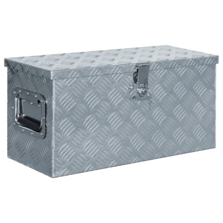 vidaXL Caja de aluminio 61,5x26,5x30 cm plateada