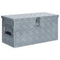 vidaXL Caja de aluminio 61,5x26,5x30 cm plateada vidaXL Caja de aluminio 61,5x26,5x30 cm plateada