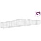 vidaXL Cestas de gaviones 7 uds forma de arco hierro 400x50x40/60 cm vidaXL Cestas de gaviones 7 uds forma de arco hierro 400x50x40/60 cm