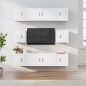 vidaXL Set de muebles para TV 8 piezas madera contrachapada blanco