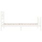 vidaXL Estructura de cama con cabecero madera maciza blanco vidaXL Estructura de cama con cabecero madera maciza blanco