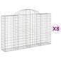 vidaXL Cestas de gaviones 8 uds forma de arco hierro 200x30x120/140 cm vidaXL Cestas de gaviones 8 uds forma de arco hierro 200x30x120/140 cm