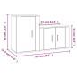 vidaXL Set de muebles de TV 2 pzas madera contrachapada gris hormigón vidaXL Set de muebles de TV 2 pzas madera contrachapada gris hormigón
