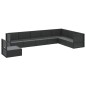 vidaXL Set de muebles de jardín 8 pzas y cojines ratán sintético negro vidaXL Set de muebles de jardín 8 pzas y cojines ratán sintético negro