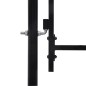 vidaXL Cancela de valla con una puerta y arcos acero negro 1x1 m vidaXL Cancela de valla con una puerta y arcos acero negro 1x1 m