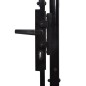 vidaXL Cancela de valla con una puerta y arcos acero negro 1x1 m vidaXL Cancela de valla con una puerta y arcos acero negro 1x1 m