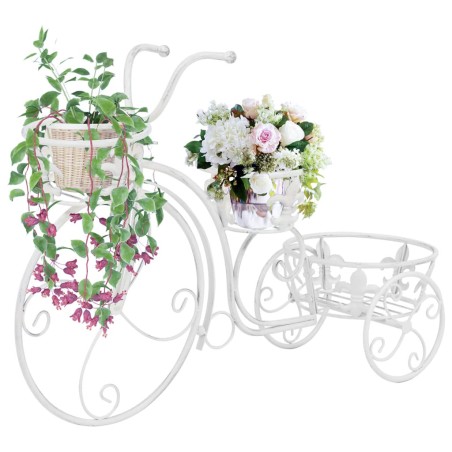 vidaXL Soporte de plantas con forma de bicicleta metal estilo vintage