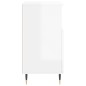 vidaXL Aparadores 2 uds madera contrachapada blanco brillo vidaXL Aparadores 2 uds madera contrachapada blanco brillo
