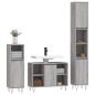 vidaXL Set de muebles de baño 3 pzas madera contrachapada gris sonoma vidaXL Set de muebles de baño 3 pzas madera contrachapada gris sonoma