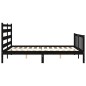 vidaXL Estructura de cama con cabecero madera maciza negro 160x200 cm vidaXL Estructura de cama con cabecero madera maciza negro 160x200 cm