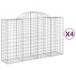 vidaXL Cestas de gaviones 4 uds forma de arco hierro 200x50x120/140 cm vidaXL Cestas de gaviones 4 uds forma de arco hierro 200x50x120/140 cm