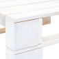 vidaXL Otomana de palés para jardín madera blanco