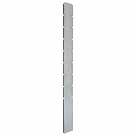 vidaXL Postes de valla de jardín 10 uds acero galvanizado plata 220 cm