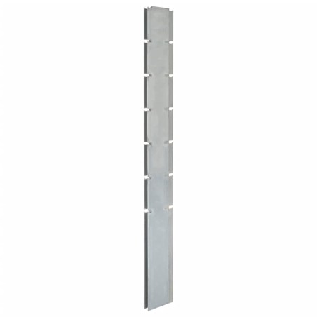 vidaXL Postes de valla de jardín 40 uds acero galvanizado plata 180 cm