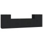 vidaXL Set de muebles para TV 4 piezas madera contrachapada negro vidaXL Set de muebles para TV 4 piezas madera contrachapada negro